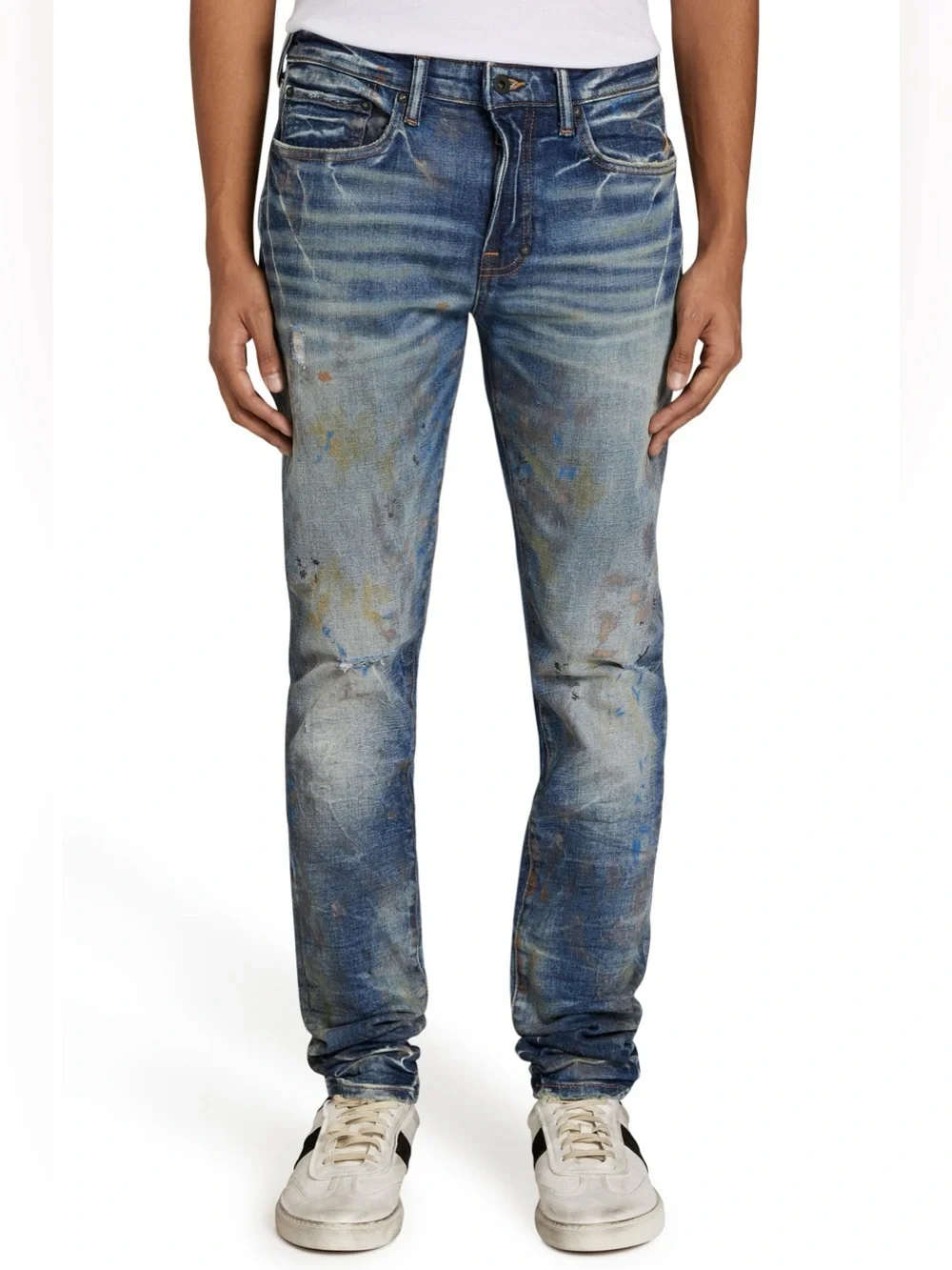 New PRPS Cayenne Freeboard Jeans Painter Wash Splatter Sz 36